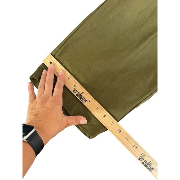 Quince 100% European Linen Pants Martini Olive Size LG Women's Green Wide Leg - Picture 8 of 13